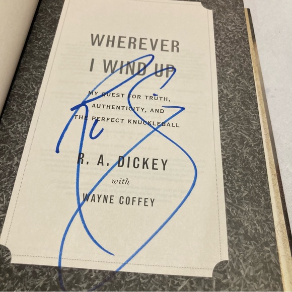 R. A. Dickey autographed book - Picture 3 of 3